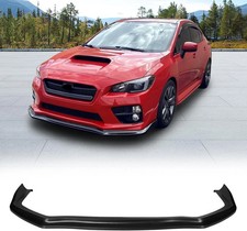 Front Bumper Lip Splitter Fits 2015-2021 WRX STI Unpainted Black PP