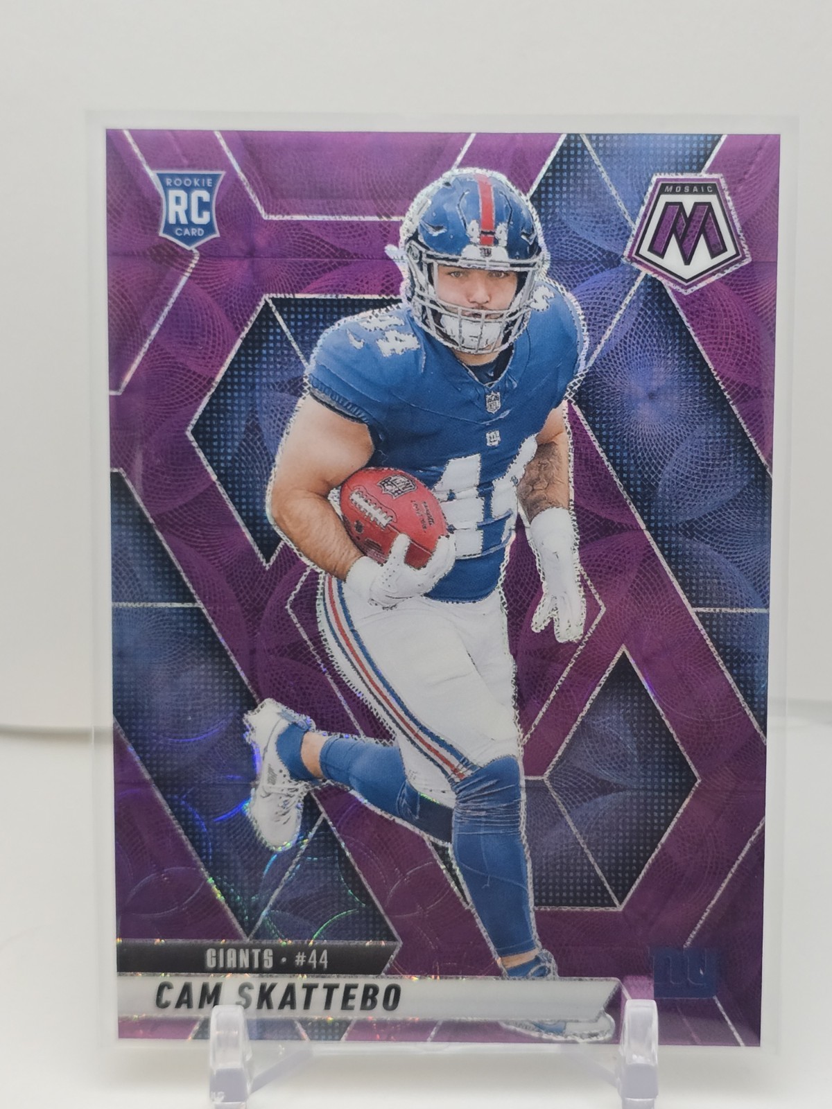 2025 Panini Mosaic - Rookies Cam Skattebo #305 Purple Scope Prizm (RC) - Giants