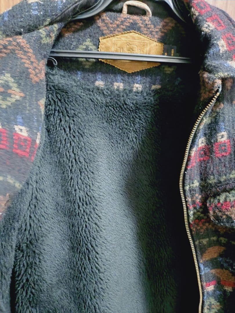 Woolrich Native Pattern Wool Boa Jacket USA Made … - image 4