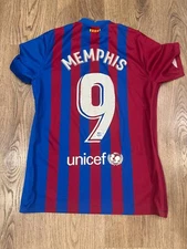 BARCELONA 2021 2022 MEMPHIS HOME SHIRT FOOTBALL SOCCER JERSEY CV7891-428 SIZE M