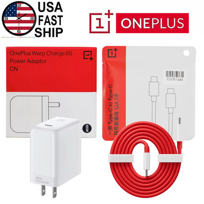 Offical OnePlus Warp Charge 65 Power Adapter Type-C to Type-C Data Cable 12A 1M