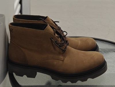 ECCO Grainer M Chukka Boots Camel Leather Ankle Lace UpSize US 11-11.5--08