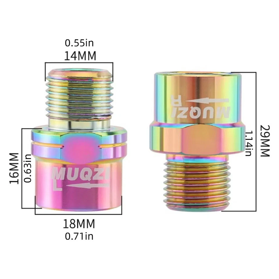 1 par de extensores de pedal para pedales de 9/16 pulgadas MTB bicicleta pedal adaptador extendido EE. UU. Foto 2 de 4