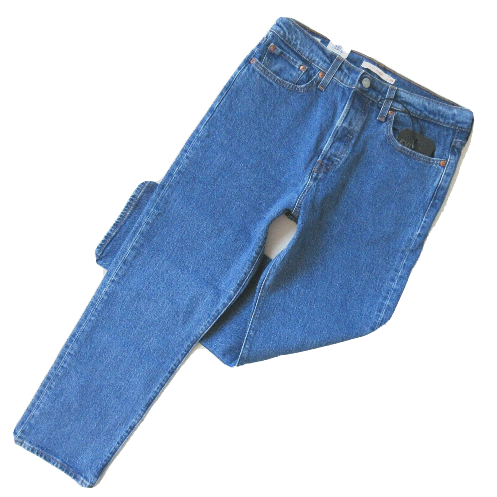 NWT Levi's Wedgie Straight in Jive Stonewash Stretch Denim Crop Jeans 29  194328047196 | eBay