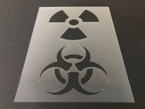 Biohazard #3 Stencil 10mm or 7mm Thick, Crafts, Tattoo, Symbol, Logo,  Hazard | eBay