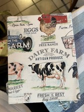 Junk Journal Farm Theme Hard Book Cover 3 Signatures pockets cards interactive