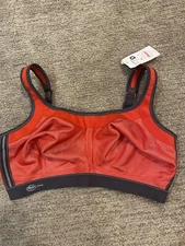 Anita 254969 Women's Active Momentum Red Wire-Free Sports Bra Size 40D