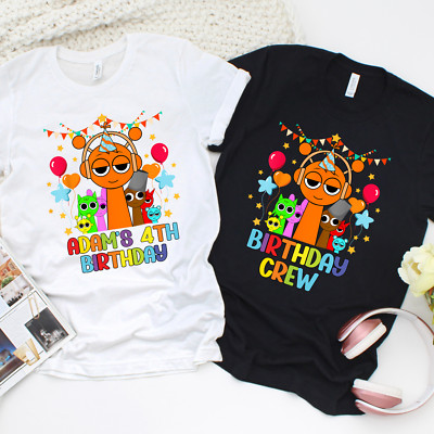 Custom Sprunki Birthday Shirt - Kids & Toddler Crew, Personalized