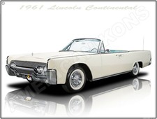 1961 Lincoln Continental Convertible New Metal Sign Fully Restored
