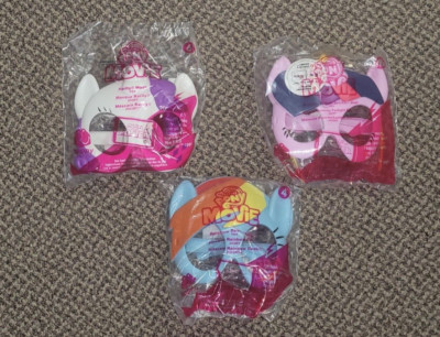 MLP 2016 McDonald's Happy Meal Toys Twilight Sparkle, Rarity, Dash - 3 Masks NEW