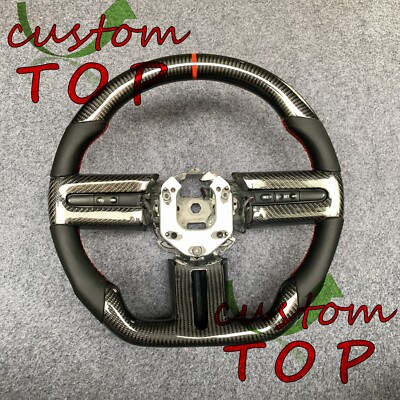 Carbon Fiber Steering Wheel Fit For Ford Mustang V6 V8 GT  2005 2006 2007 08-09