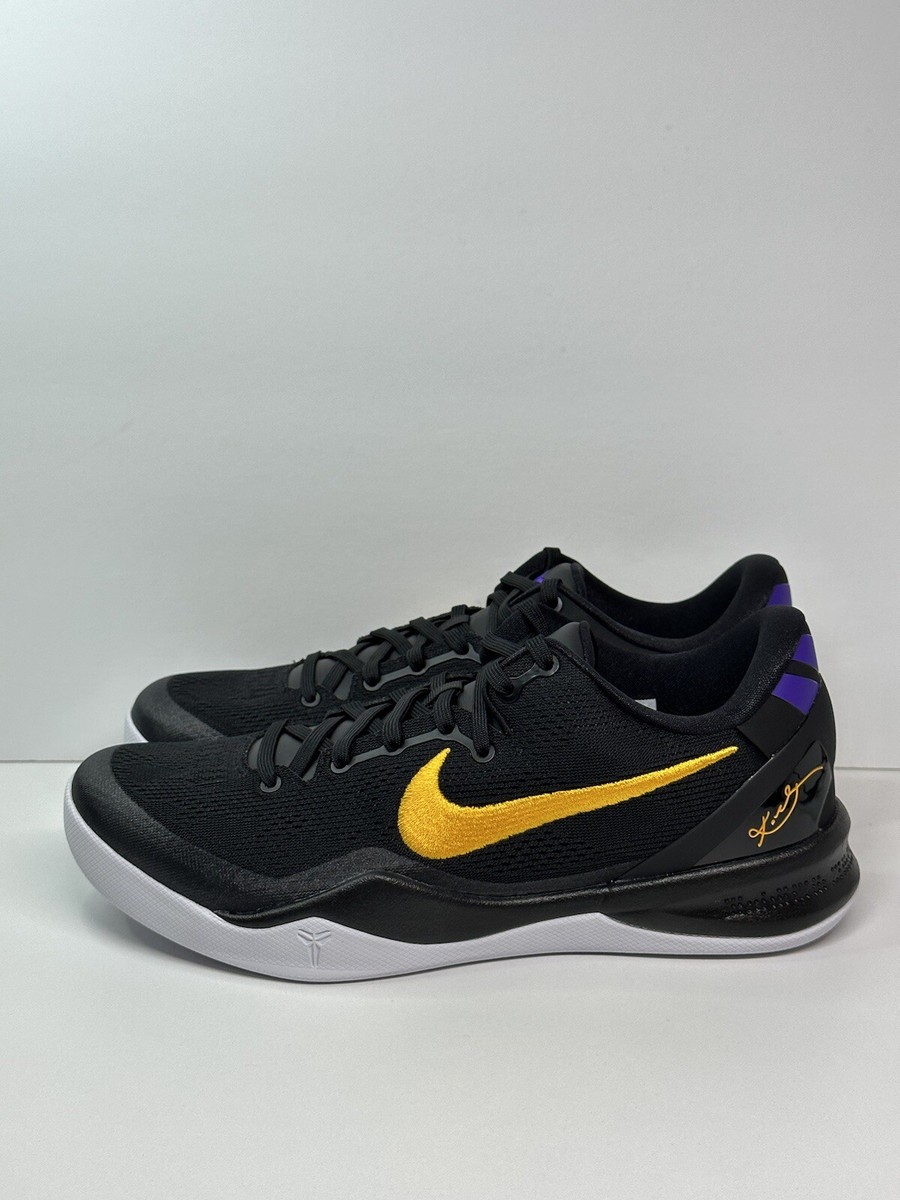 Nike Kobe 8 Protro Lakers Away Black Basketball Sneaker Nike Kobe 8 Protro Lakers Away Black Basketball Sneaker