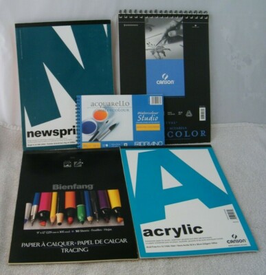 CANSON, BIENFANG, FABRIANO ARTIST PADS WATERCOLOR TRACING ACRYLIC NEWSPRINT