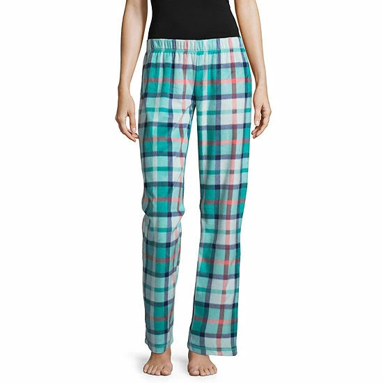 NWT Womens peppermint Fleece Sleep lounge Pants Plaid Pajama