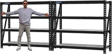 68" Ultra Wide 4-Tier Metal Garage Shelving Unit Capacity Heavy Duty Storage