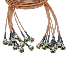 RG179 F male to F male plug connector Lot Crimp RF Coaxial Coax 75ohm TV Cable