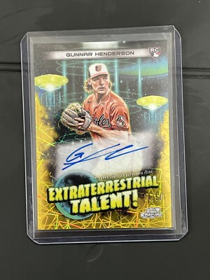 2023 Topps Cosmic ETA-GH Gunnar Henderson Rookie ET Talent Autograph Gold 14/50