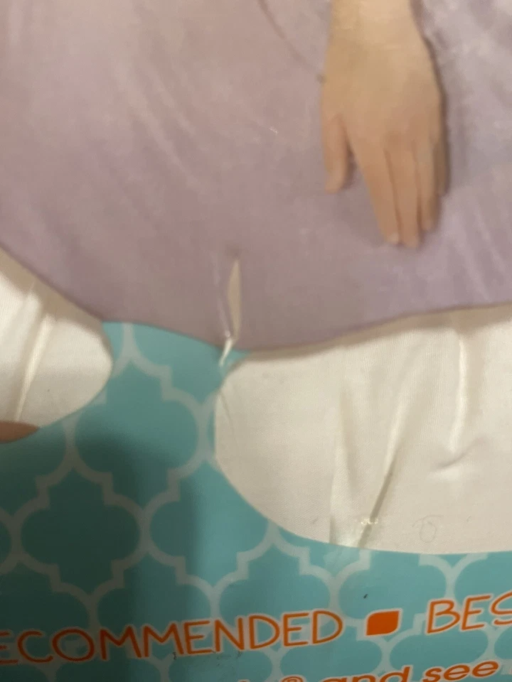 Almohada corporal total blanca Leachco Snoogle original de maternidad/embarazo Foto 3 de 4