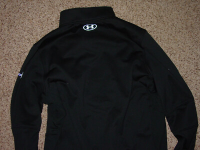 2019 Mens Under Armour 1350978 Black 1/4 Zip Coldgear Reactor