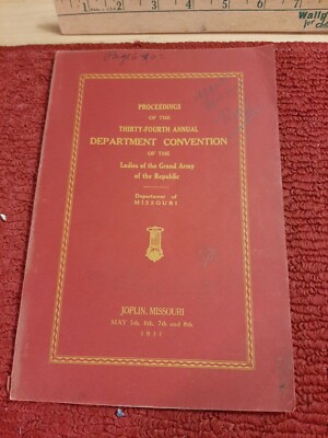 Proceedings Of The Thirty Fourth Annual Department Convention Of The Ladies...