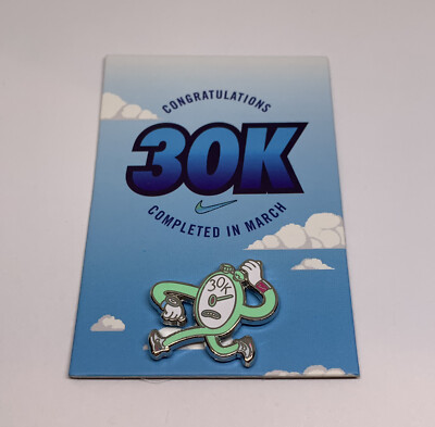 Nike Run Club NRC Go More Get More 30K In March Award Running Lapel Pin (36)