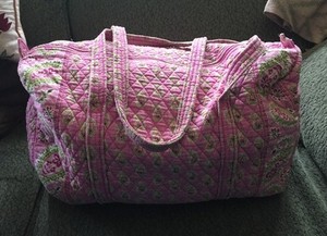 vera bradley pink duffle bag