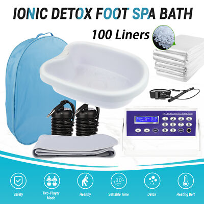 Durable Ionic Foot Bath Detox Machine for Home Health w/ Storage Bag +100 Liners