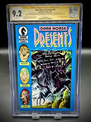 DARK HORSE PRESENTS 24 ORIGIN Of ALIENS CGC 9.2 3XSS BIEHN HENRIKSEN TOOP RARE!