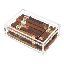 Seguro Acrylic Cigar Humidor with Aromatic Spanish Cedar Veneer