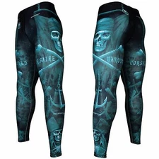 FY-112 MAROONED CORSAIRE Compression Skin Tights Base layer Spats Rash guard MMA