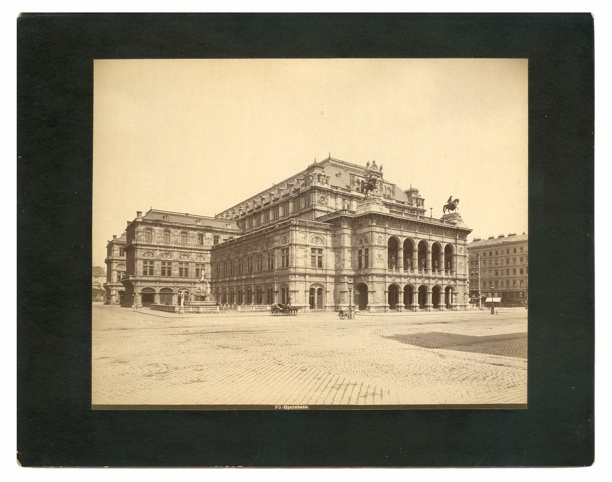 c1880 Albumen Print Opernhaus, Vienna Operahouse, M. Frankenstein