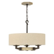 Image of 3 Bulb Ceiling Pendant Light Fitting Iron Rust LED E14 60W Bulb
