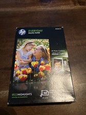 HP Everyday Photo Paper Glossy 4"x 6" NEW Q8868A 50 Total Sheets