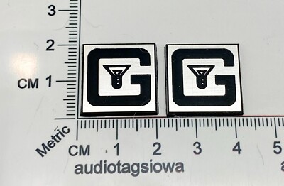 Goodmans Speakers Badge Logo Pair Custom Incised Acrylic 3-D Self Stick