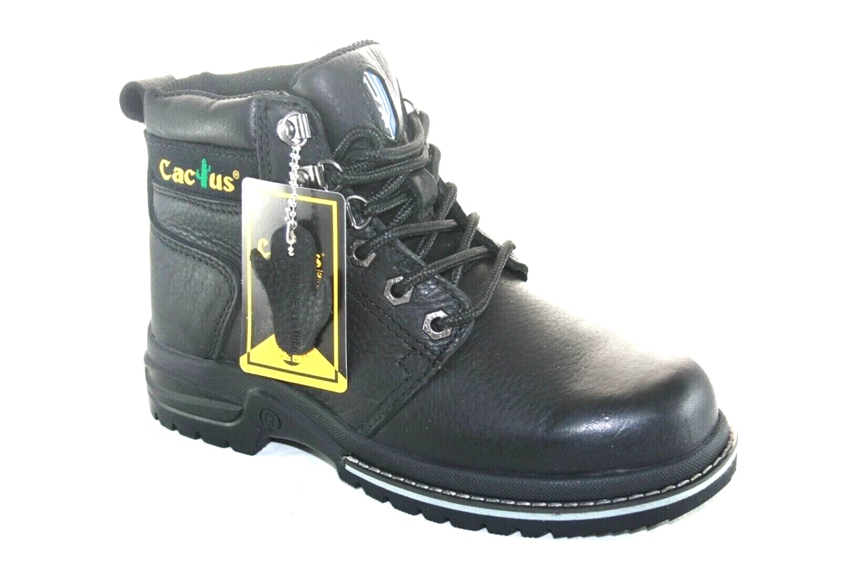 MEN\'S CACTUS BLACK STEEL TOE OIL & SLIP RESISTANT WORK BOOT SIZE 10 Cactus® Official | 9219S BLACK main image 4