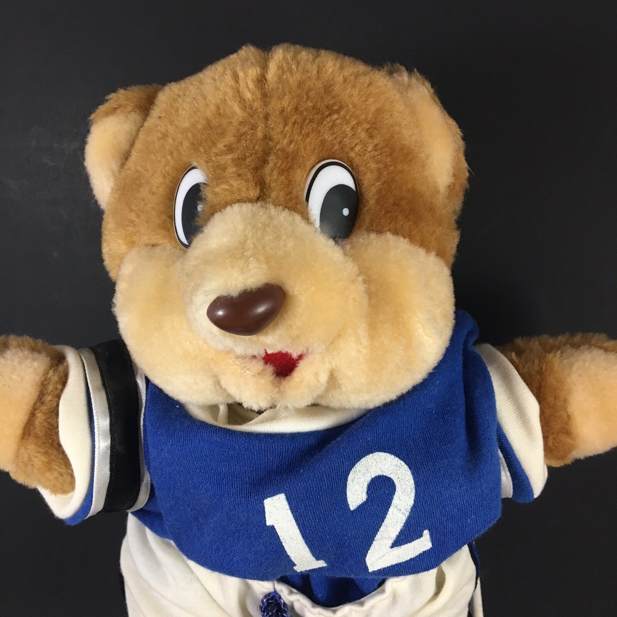 Vintage 90s Tender Heart Treasures Teddy Bear Plush Football