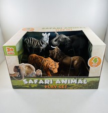 Safari Animals Play Set 4 pc Set Plastic Ages 3 