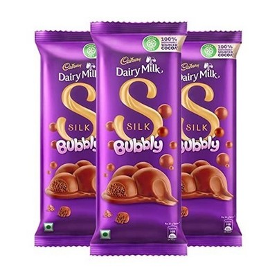 Cadbury Dairy Milk Silk Bubbly Chocolate 112g ( PACK OF 3)