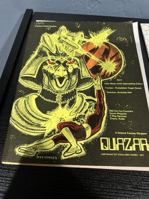 Quazar Excalibre Games 1st ed 1977 Table Top Strategy Sci-Fi