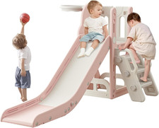 Toddler Slide,Kids Climber Slide with Storage Space and Non-Slip Steps,Indoor Ou