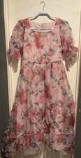 Vintage Victorian Pink Flower Dress by Shein Modely Size L New W/ Tags