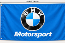 BMW Motorsport blue Flag Banner 3x5 Ft Man Cave Garage Wall Decor