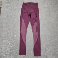 Lululemon Pants Womens 4 Purple High Rise Ankle Leggings Yoga Athletic Workout
