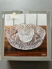 Godinger Shannon Crystal DUBLIN Chip and Dip Two Piece Server Glass EUC in Box
