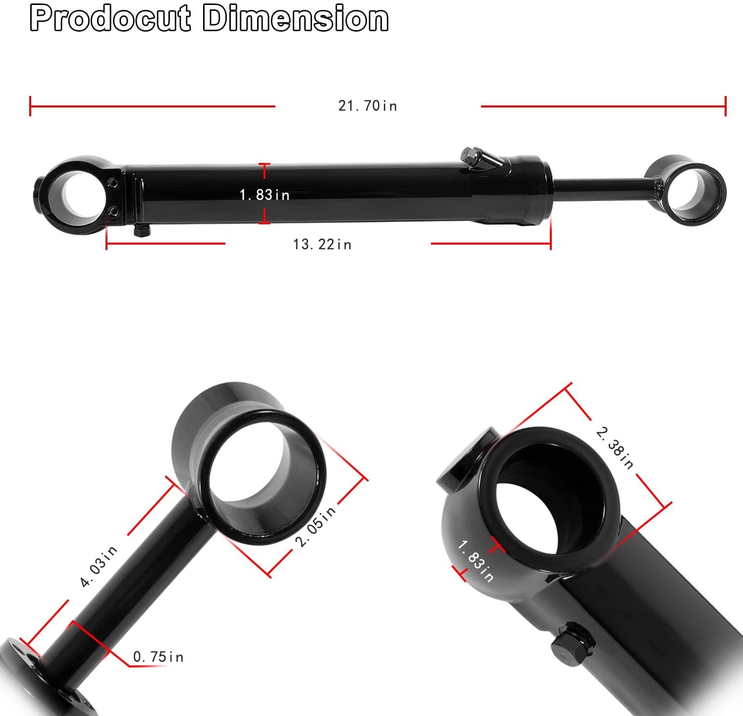 9B-121-01 98704A26 Starboard Trim Tilt Ram Cylinder For Mercruiser Bravo 1 2 3