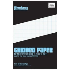 Bienfang Designer Grid Paper Pad, 8X8 Cross Section, 11 X 17 In Kitchen