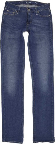 Pantalones de mezclilla elásticos clásicos rectos azules Levi's Slight Curve para mujer W26 L34 (86757)
