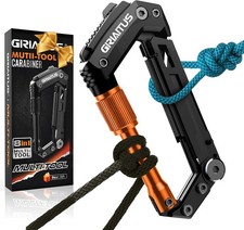 Karabiner Multitool mit Taschenmesser Säge Seilschneider Schraubendreher Dosen