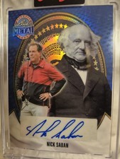 NICK SABAN RARE 1/1 AUTO CARD!🔥🏆 SSP 2026 LEAF METAL PRESIDENT'S DAY ROLL TIDE