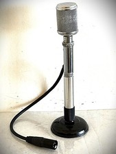Vintage 1930's ASTATIC K-2 Crystal Microphone, upgraded, works w/desk stand